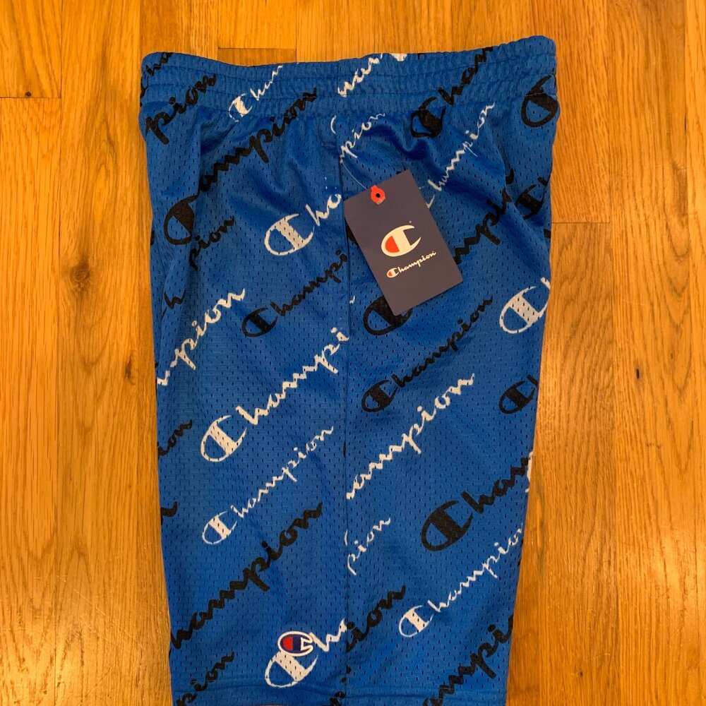 NWT Champion Boys Mesh Shorts BLUE Size LARGE
